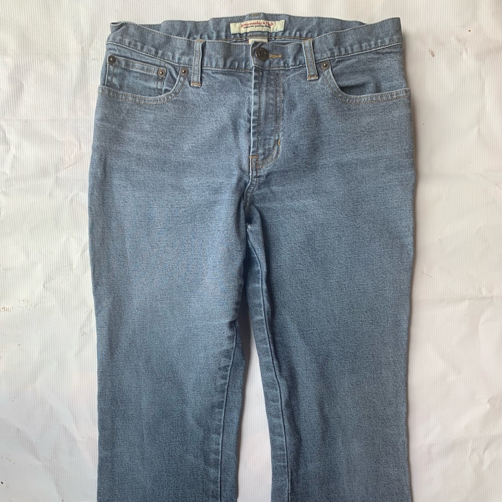 Abercrombie & Fitch Jeans Womens Size 4 Blue Denim Straight Leg Light Mid-Rise